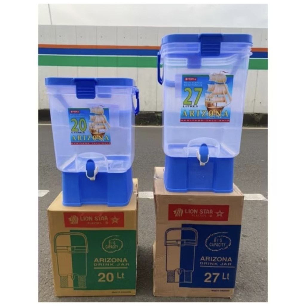 LION STAR - New - Arizona Water Dispenser Tempat Air 20-27 Liter / Toples Air / Dispenser Plastik / 