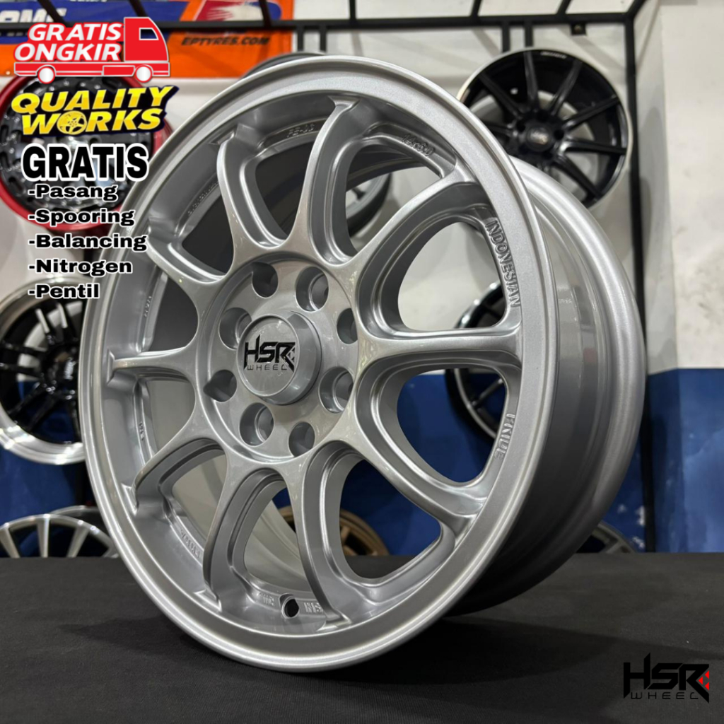 Velg Racing Mobil Wuling Airev Ring 14 Lebar Rata Body Velg HSR Wheel FE03