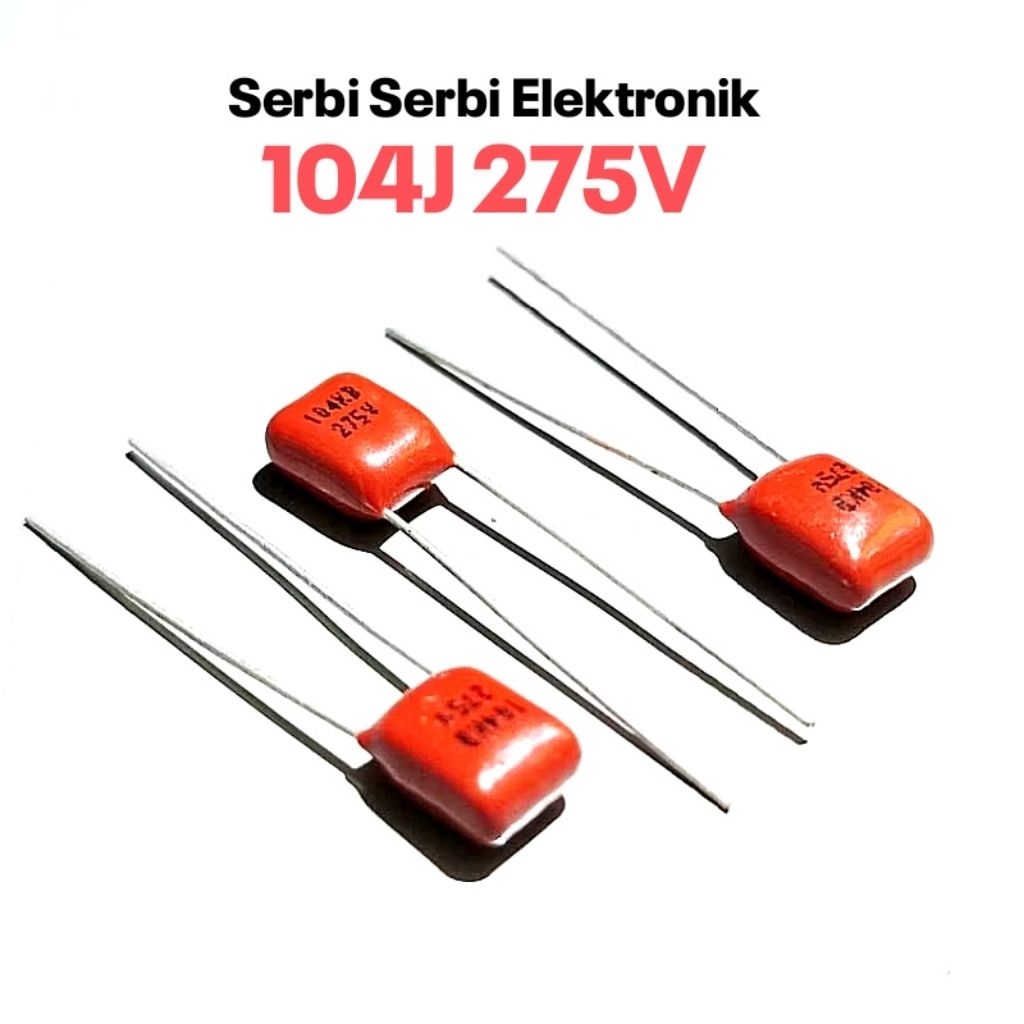 CAPACITOR MILAR 104 275V MYLAR 104J 100nF 0.1uF 100n  275V 275VOLT