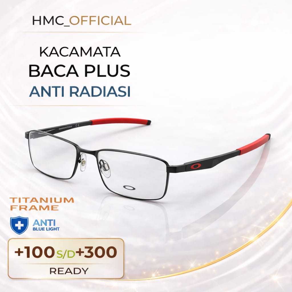 OAKLEY Kacamata Baca Dan Jalan PROGRESIF Photocromic Bluecromic Pria Sport Titanium Kaca Mata Plus