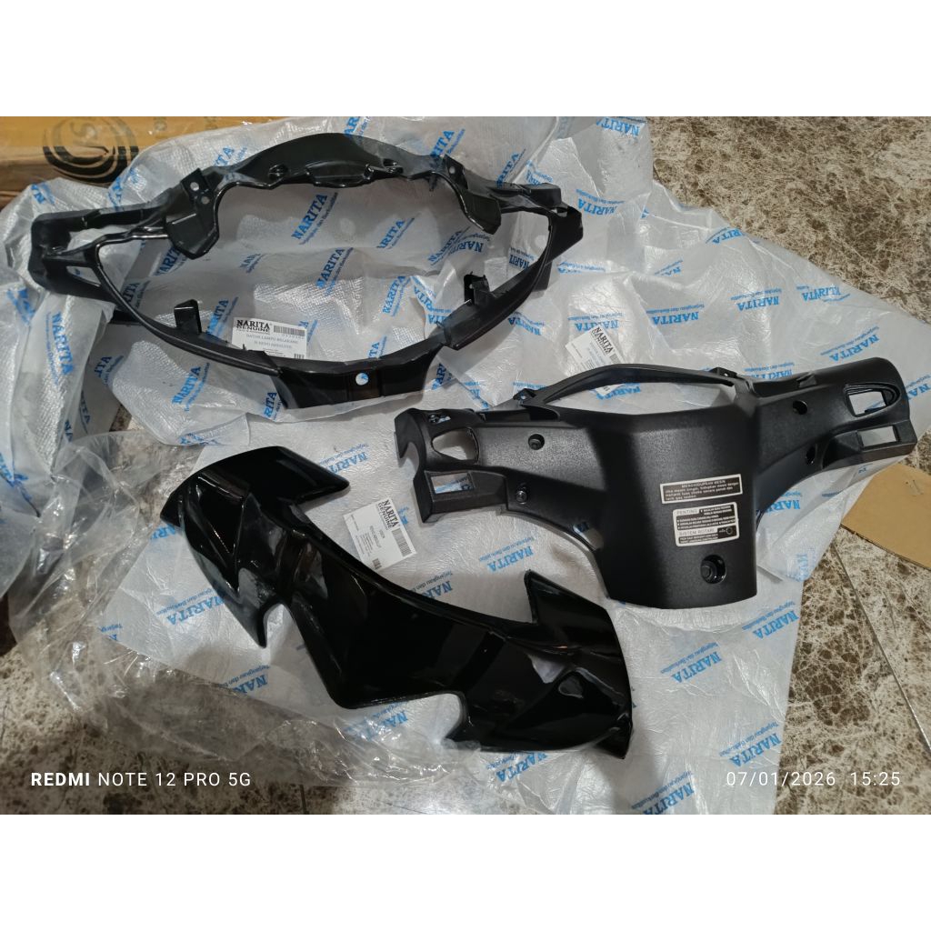 Batok Depan Belakang Honda Revo Absolut Hitam Glossy Mirip Original NARITA