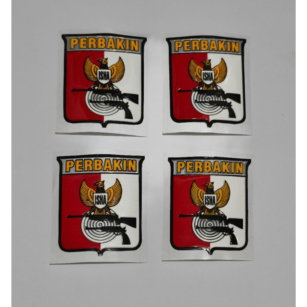 stiker PERBAKIN embos, sticker logo perbakin embos timbul