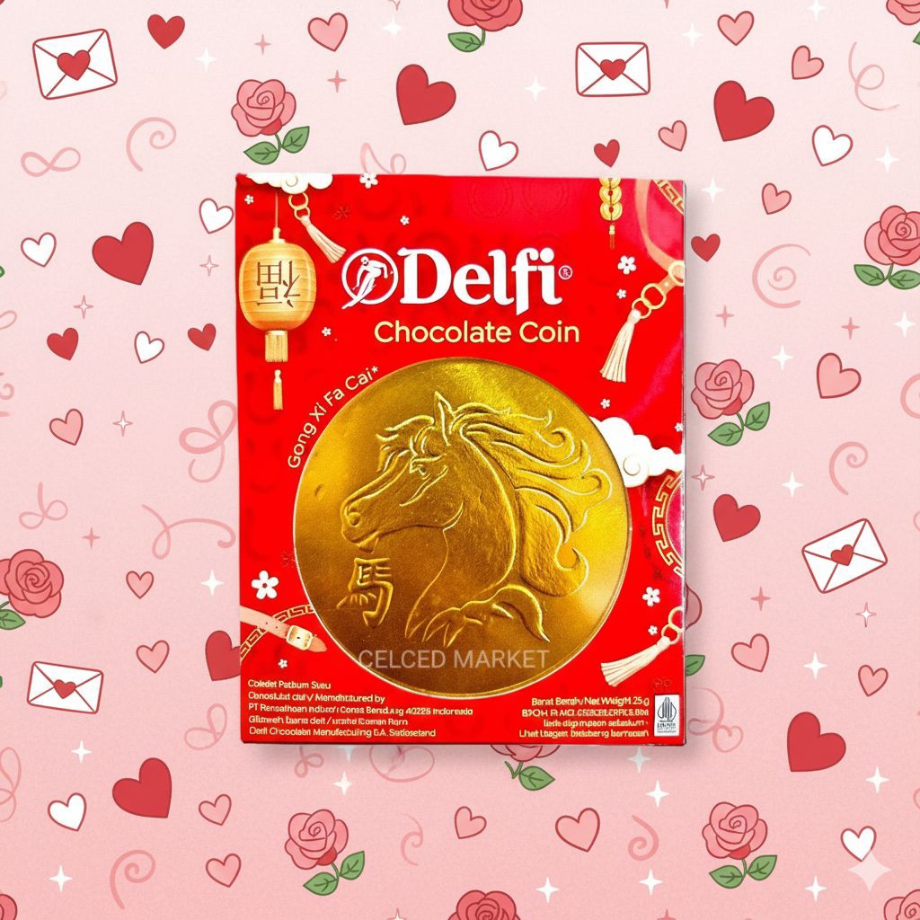 Hadiah Valentine Coklat Delfi 10 pcs x 25gr Motif Kuda - Kado Valentine Murah - Gift Valentine Cokla