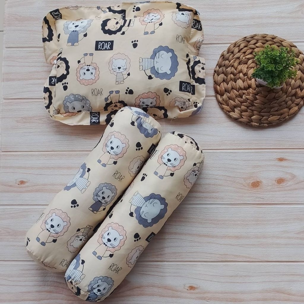 Set Bantal guling Bayi Motif Karakter 1Bantal 2Guling