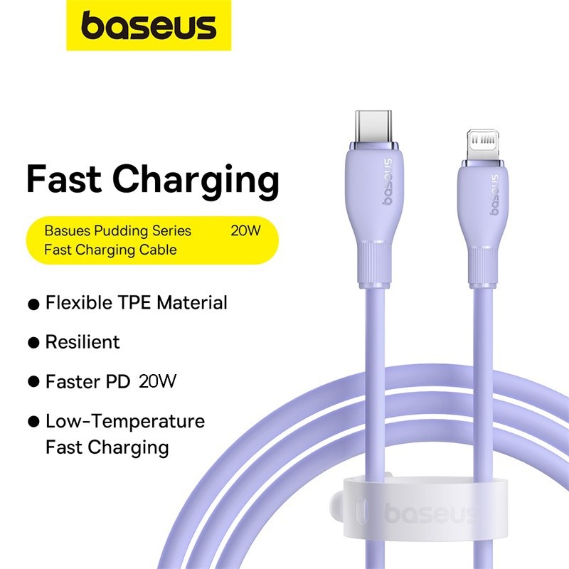 Baseus Kabel Data Type-C to Lighting PD 20W Charger Pudding Series C to L Fast Charging Cable