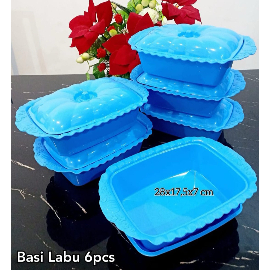 6 Set Wadah Prasmanan Basi Labu - Wadah Basi Labu Isi 6 PCS - Basi Prasmanan Sayur Set Isi 6 Dengan 