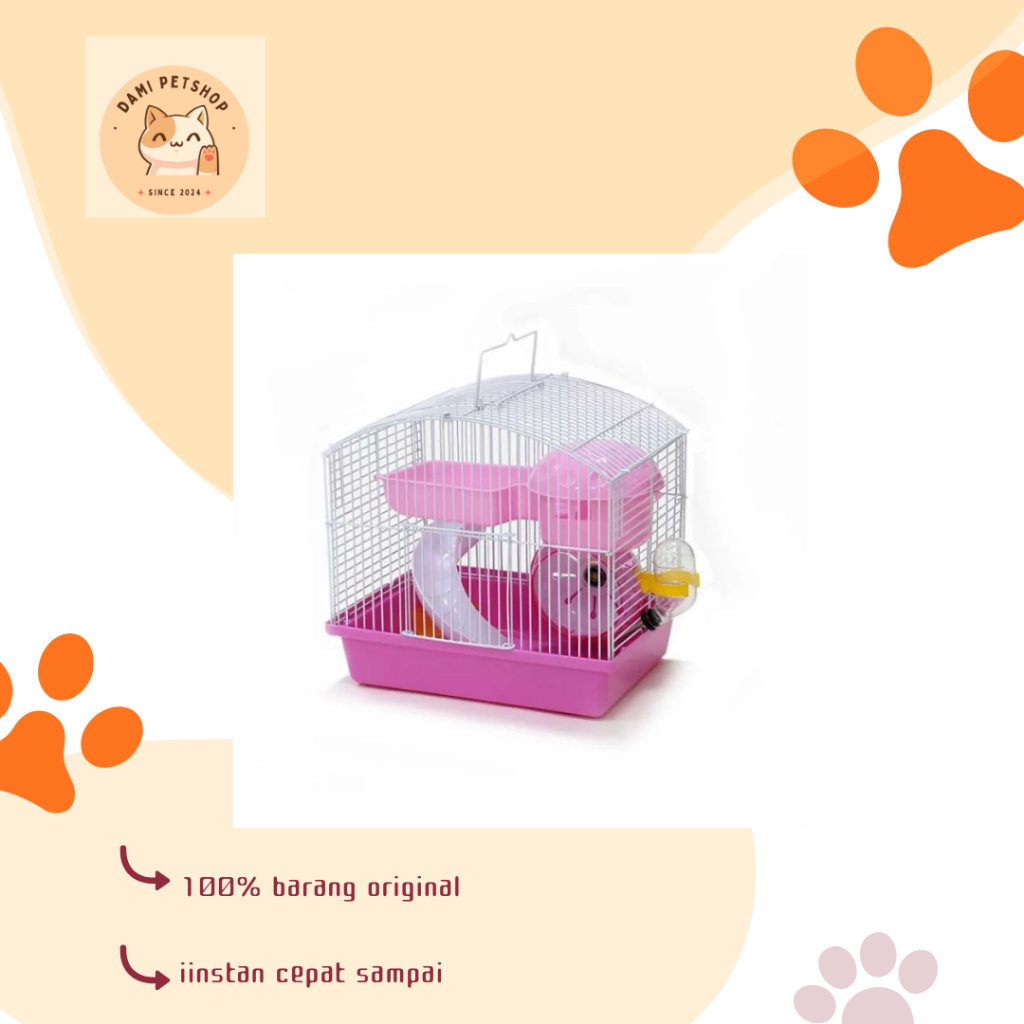 KANDANG HAMSTER LENGKAP UKURAN KECIL DAN BESAR
