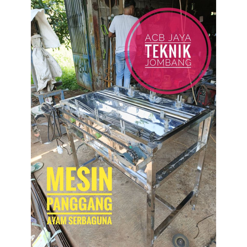 Mesin Panggang Ayam Full Stainles / Mesin Guling Ayam Stainles