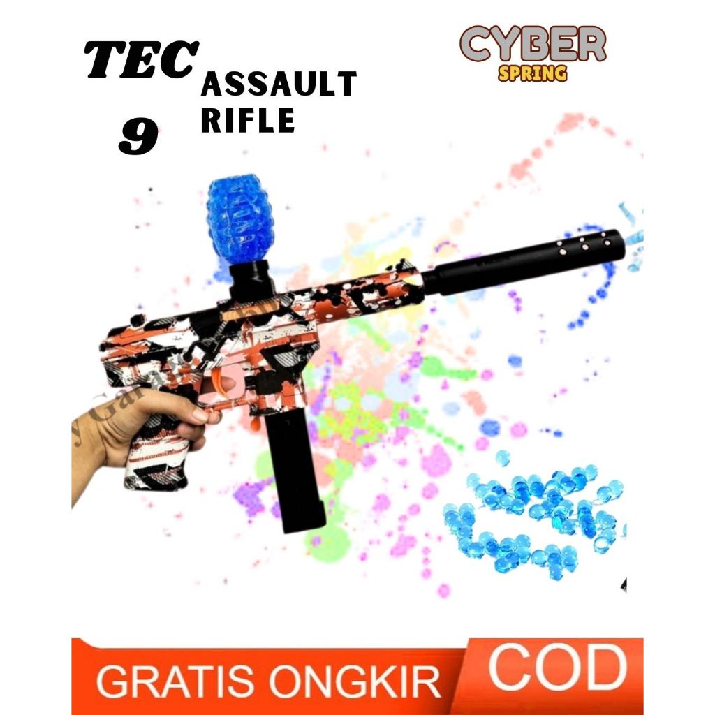 Mainan Tembakan Anak WGG TEC-9 Toys Gun Assault Rifle Water Gel Blaster Scar Gun Watergel TEC-9