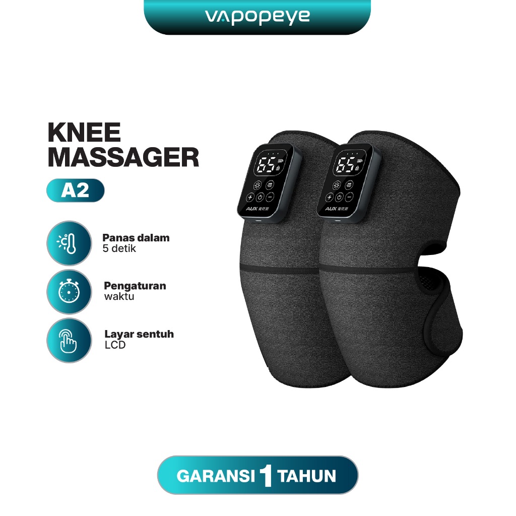 Vapopeye Alat Pijat Lutut/Pemanas Listrik Lutut Pad Perangkat Terapi/Nyeri Lutut Multifungsi Herbal 