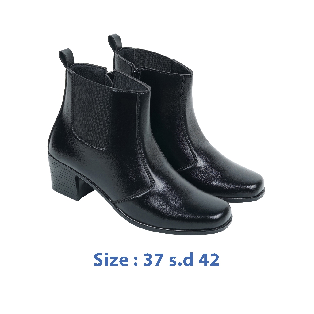 Terbaru Zeintin - Sepatu Boots Pdh Wanita Sepatu Boot Fashion Wanita Formal Casual Boots Resleting