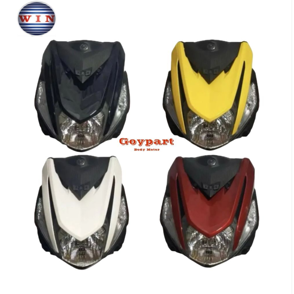 TAMENG SET BODY DEPAN YAMAHA MIO M3 HITAMMAROON PUTIH | BODY DEPAN SET YAMAHA MIO M3 2014 - 2016