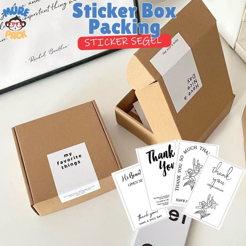 [50pcs] Sticker Segel Box Sticker Packing Sticker Segel Packing Box Online Shop Sticker Thank You Se