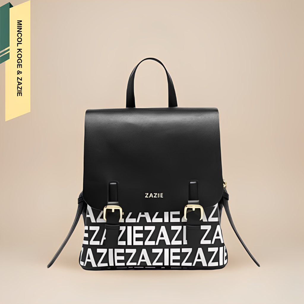 ZAZIE Tas Ransel Wanita Kulit buatan waterproof Multifungsi Tas Selempang Bahu Backpack women kecil 