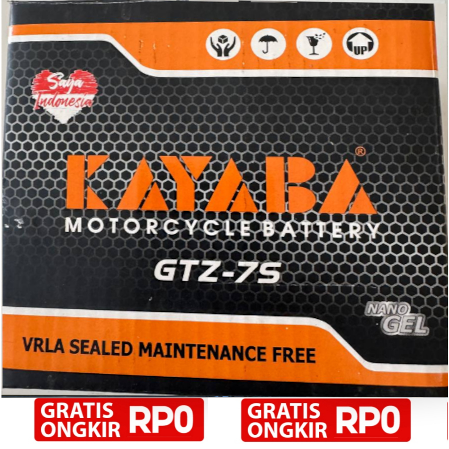 Aki Motor Kayaba GTZ7S Kering Original Asli 100%