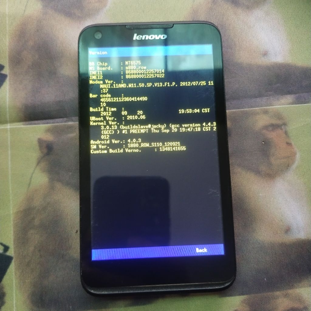 MINUS Lenovo s880 android hp bekas second 2nd seken preloved
