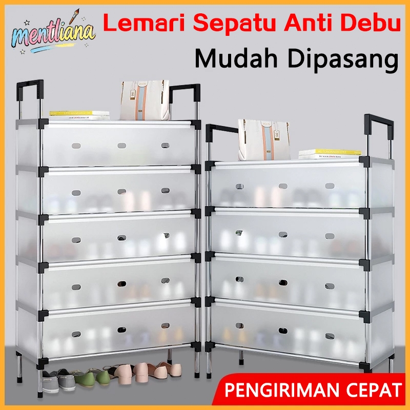 Rak Sepatu Susun Tertutup Rak Sepatu Sederhana Rak Sepatu Anti Debu Rak Sepatu Tertutup Anti Debu Se