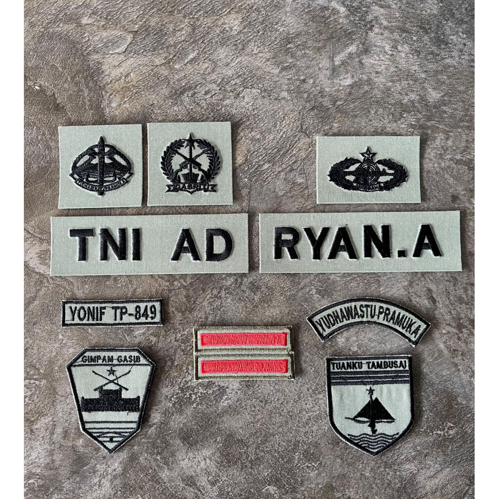 Papan Nama TNI PDL baru Sage green Tahun 2025