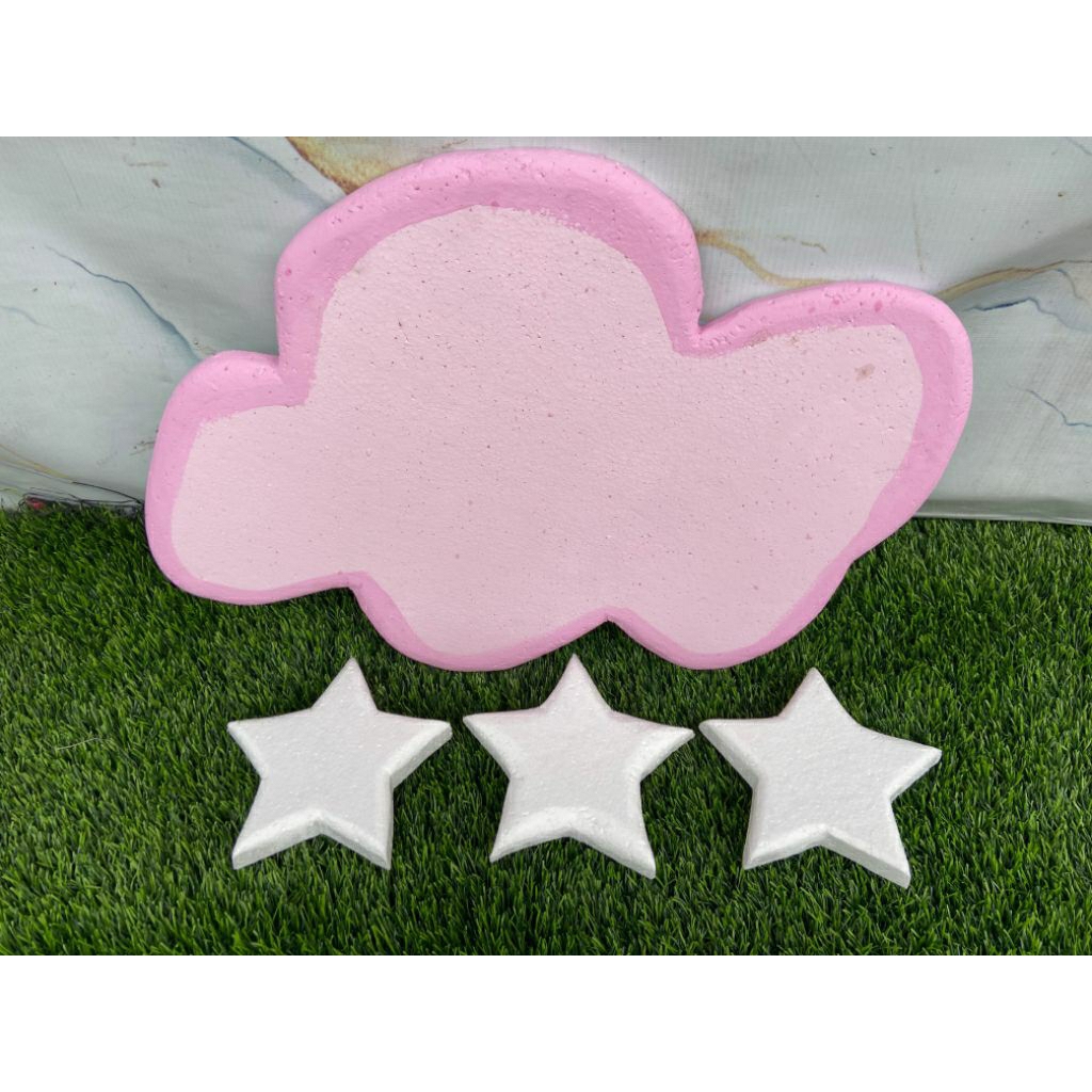 hiasan dekorasi bulan ,awan ,bintang