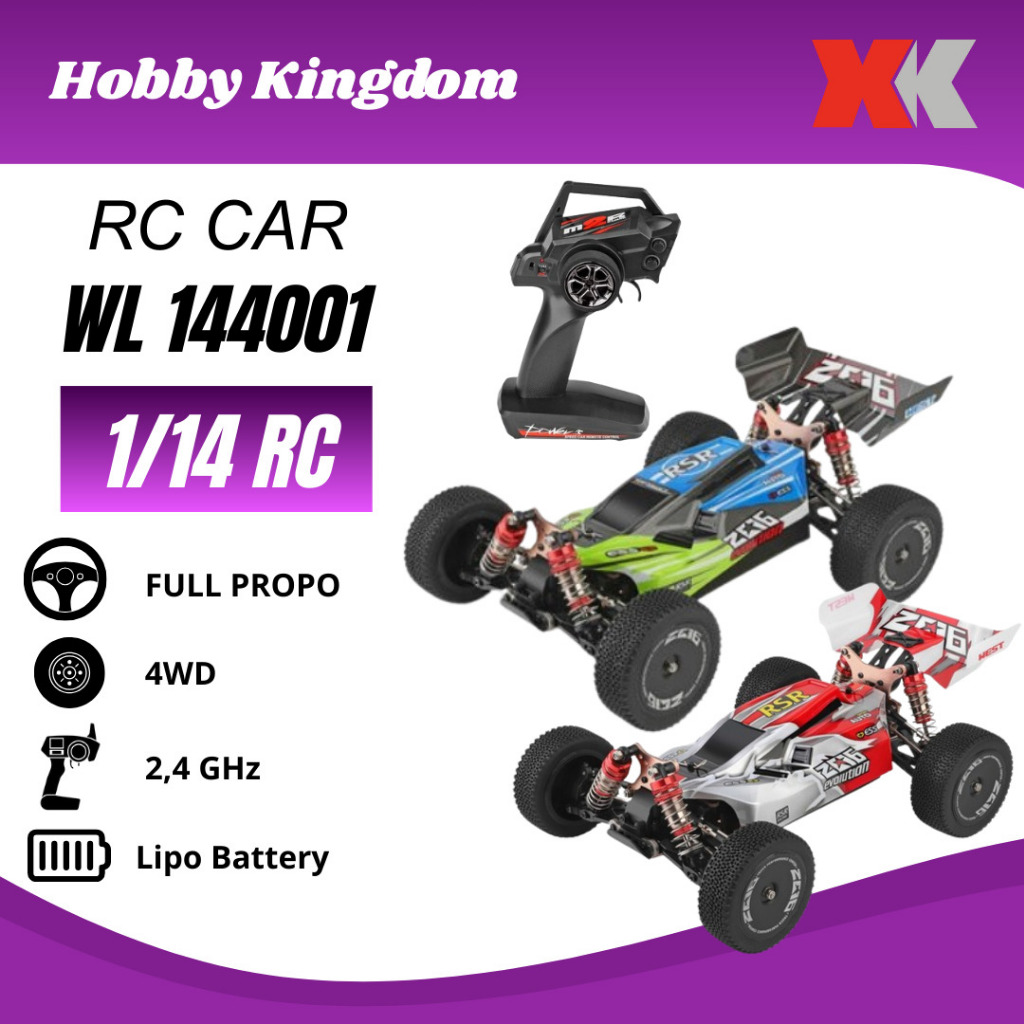 RC Car Buggy WL 144001 1/14 4WD 60km/h Metal Chassis RTR