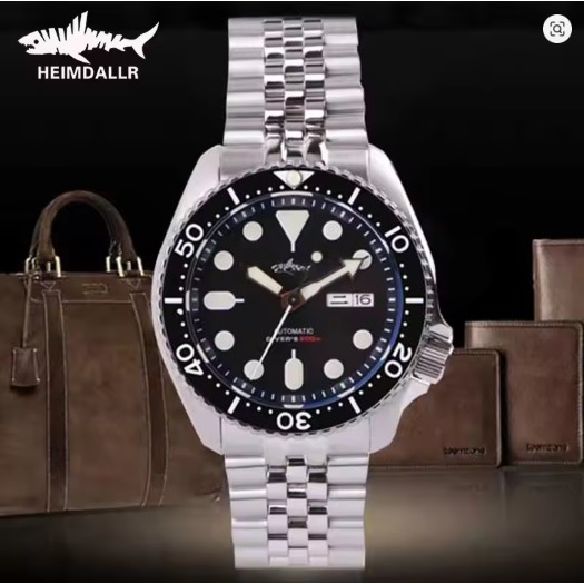 Heimdallr Sharkey SKX007 Diver Sapphire 200m Mesin Seiko NH36A Automatic