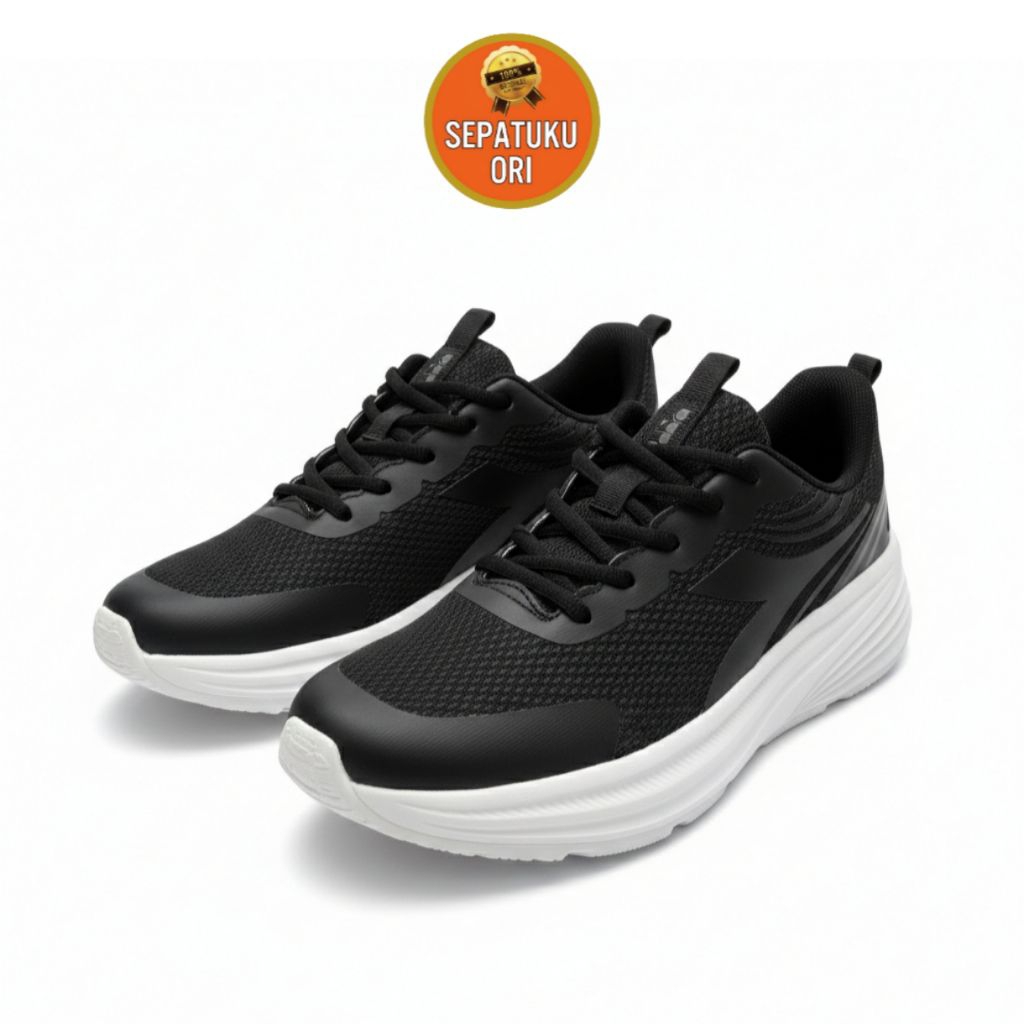 SEPATU PRIA (42/26.5cm) DIADORA KANDY MENS BLACK NEW ORI BNIB