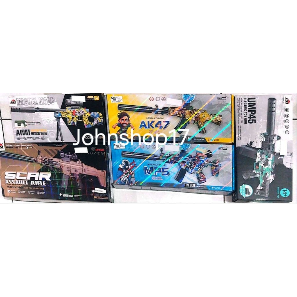 Mainan gel water Vtr / 4k-47 / Scar / MP5 /Arp9 / Awm