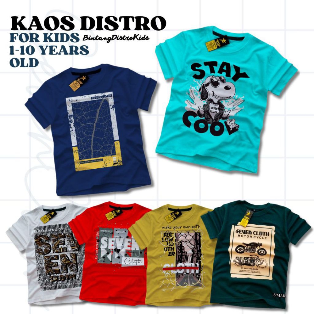 kaos distro anak sevencloth terbaru