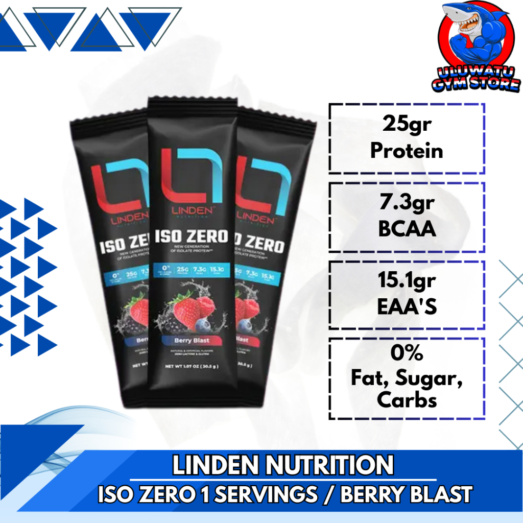 Linden ISO ZERO Clear Whey Protein Isolate 1 Sachet/Serving Travel Size Import - WPI BPOM Halal