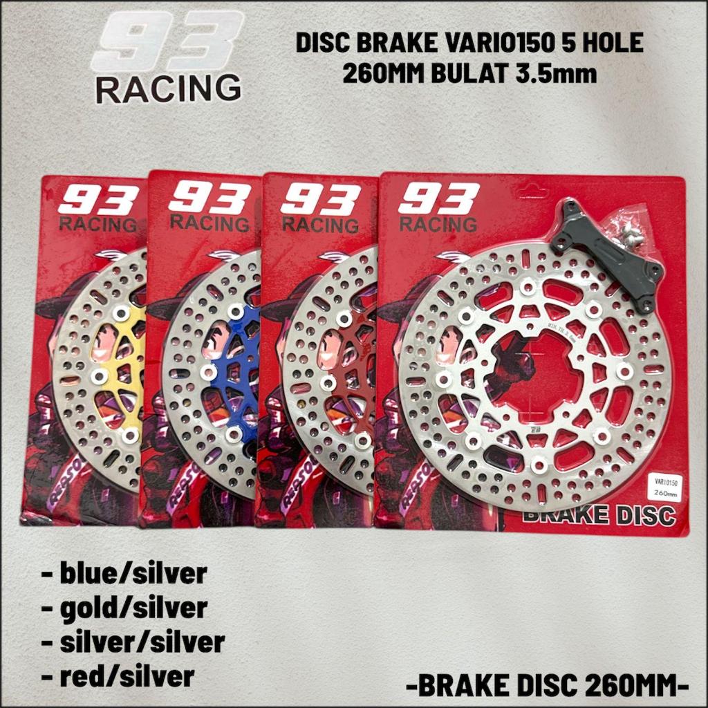 PIRINGAN CAKRAM VARIO 125NEW VARIO 150 NEW 5 LUBANG UKURAN 260MM KETEBALAN 3.5MM PLUS BREKET TERBARU