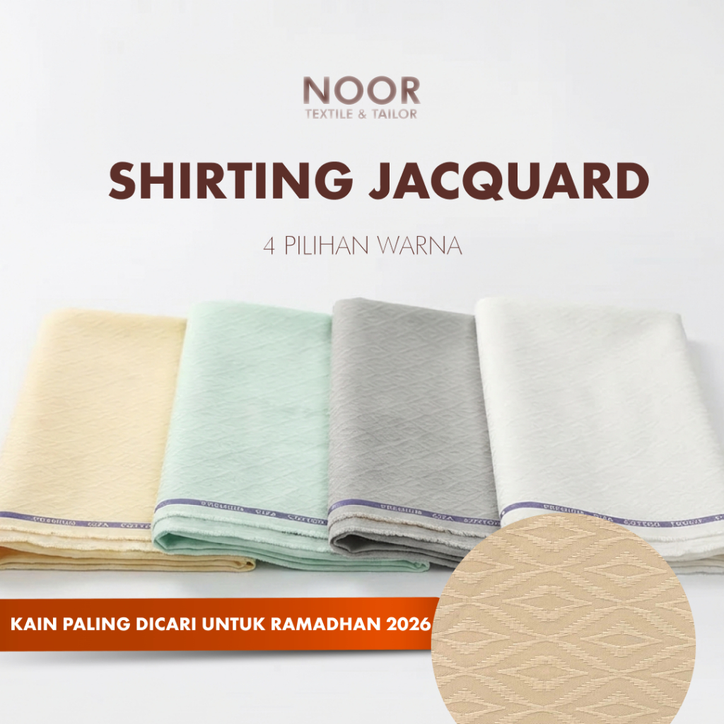 Kain Katun Jacquard Shirting Jacquard | Katun Italy Premium | Bahan Kemeja | Bahan Sarimbit | Baju K
