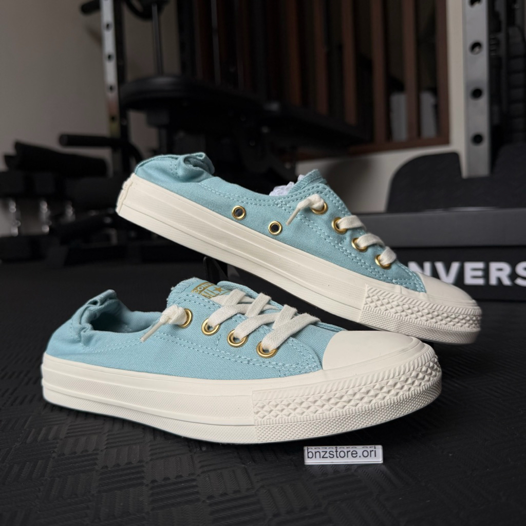 Sepatu Sneakers Wanita Converse CTAS Shoreline Slip Vernal Pool/Egret/Gold