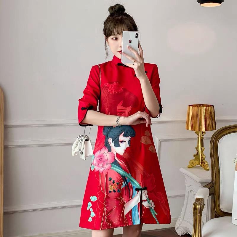 MILLIE YIN | DRESS IMLEK CNY DRESS CHEONGSAM DRESS SHORT DRESS WOMAN DRESS DRESS IMLEK DRESS RAPI DR