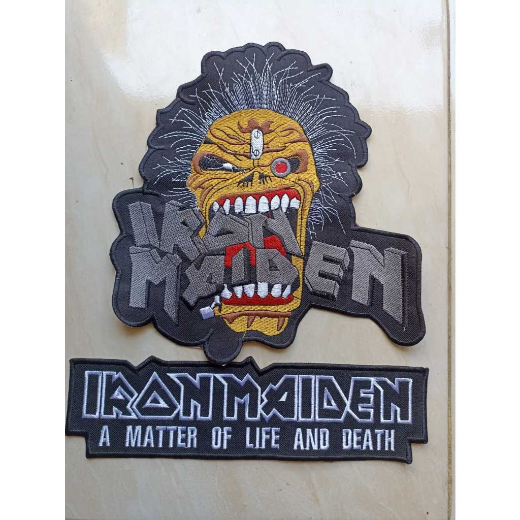 Back Patch Bordir Set Jaket IronMaiden Iron Maiden