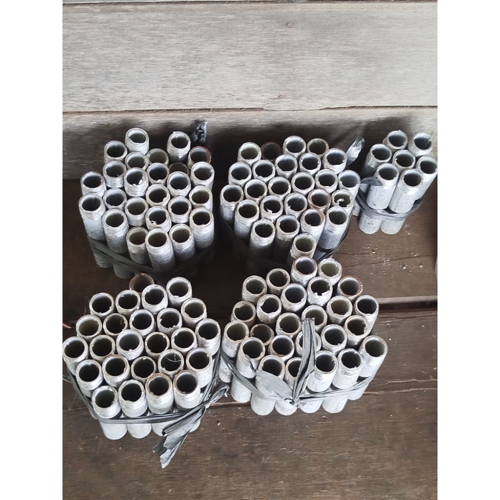 Pipa drat galvanis½ inc panjang 10 cm