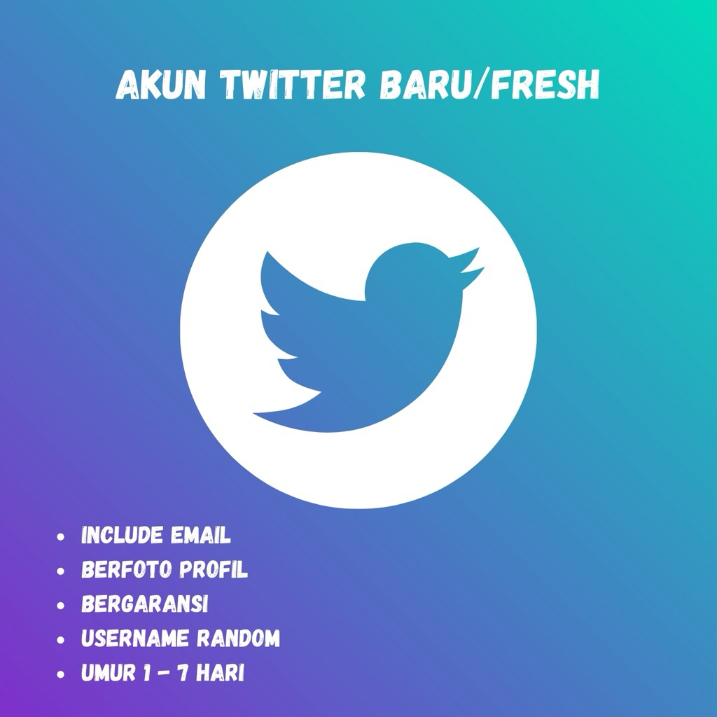 akun x twitter baru fresh polosan kosongan include email terbaik bergaransi indonesia