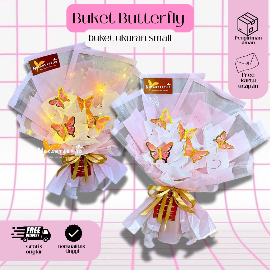 Buket Kupu-Kupu – Buket Mariposa / Buket Kupu-Kupu LED