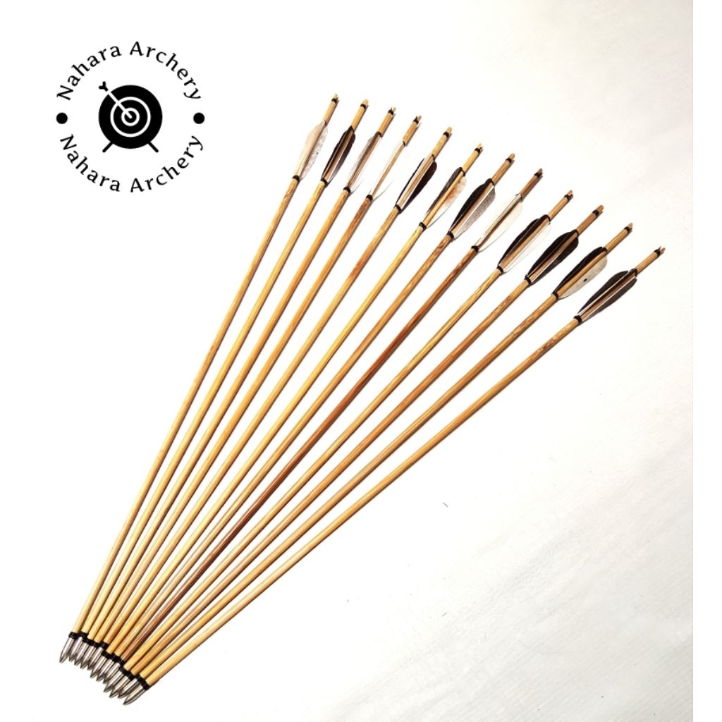 Arrow Dewasa Bambu Petung Vanes Kalkun Lokal / 6 pcs