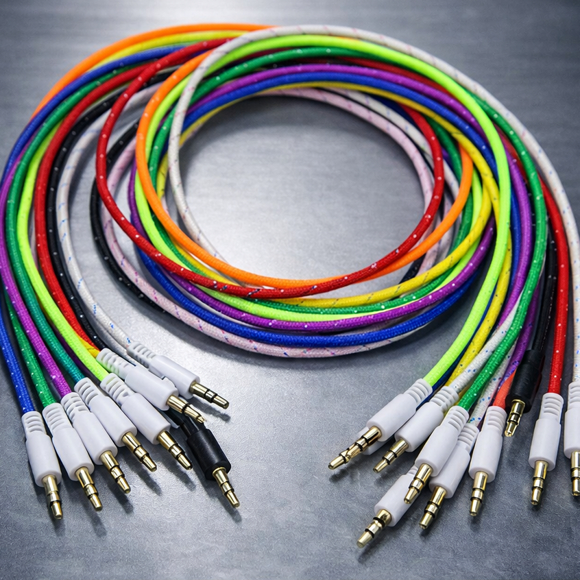 Kabel AUX 1in1 Jack 3.5mm to 3.5mm Kabel Audio Musik HP ke Speaker Universal AUX 1M 1.5M