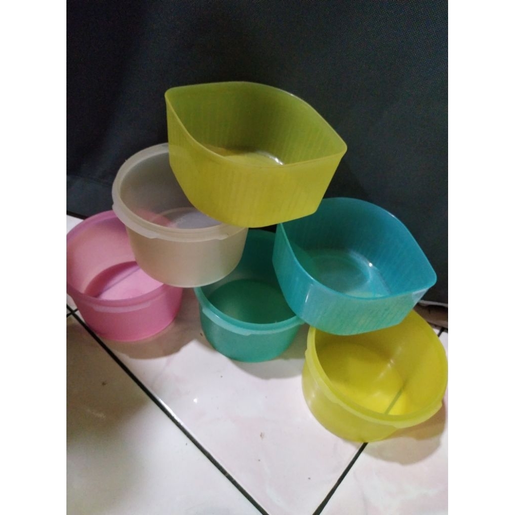 base toples kecil Tupperware second 6pcs