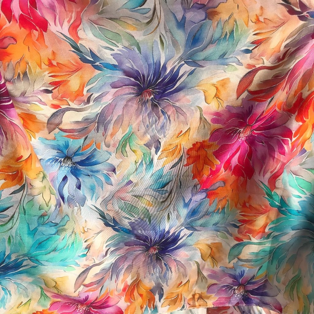 kain katun rayon Visvose motif bunga ~ kain katun rayon motif bunga kecil ~ kain katun rayon motif 3