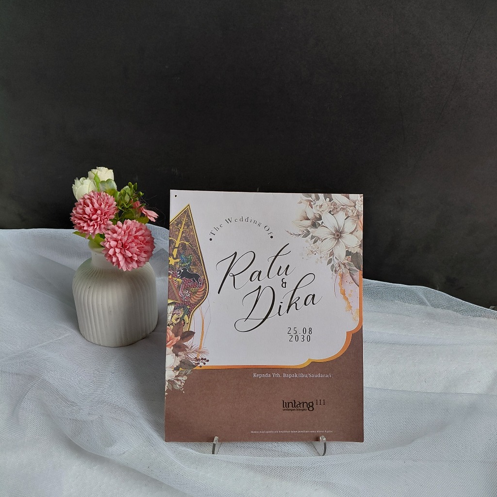 Undangan pernikahan minimal pembelian 50 pcs