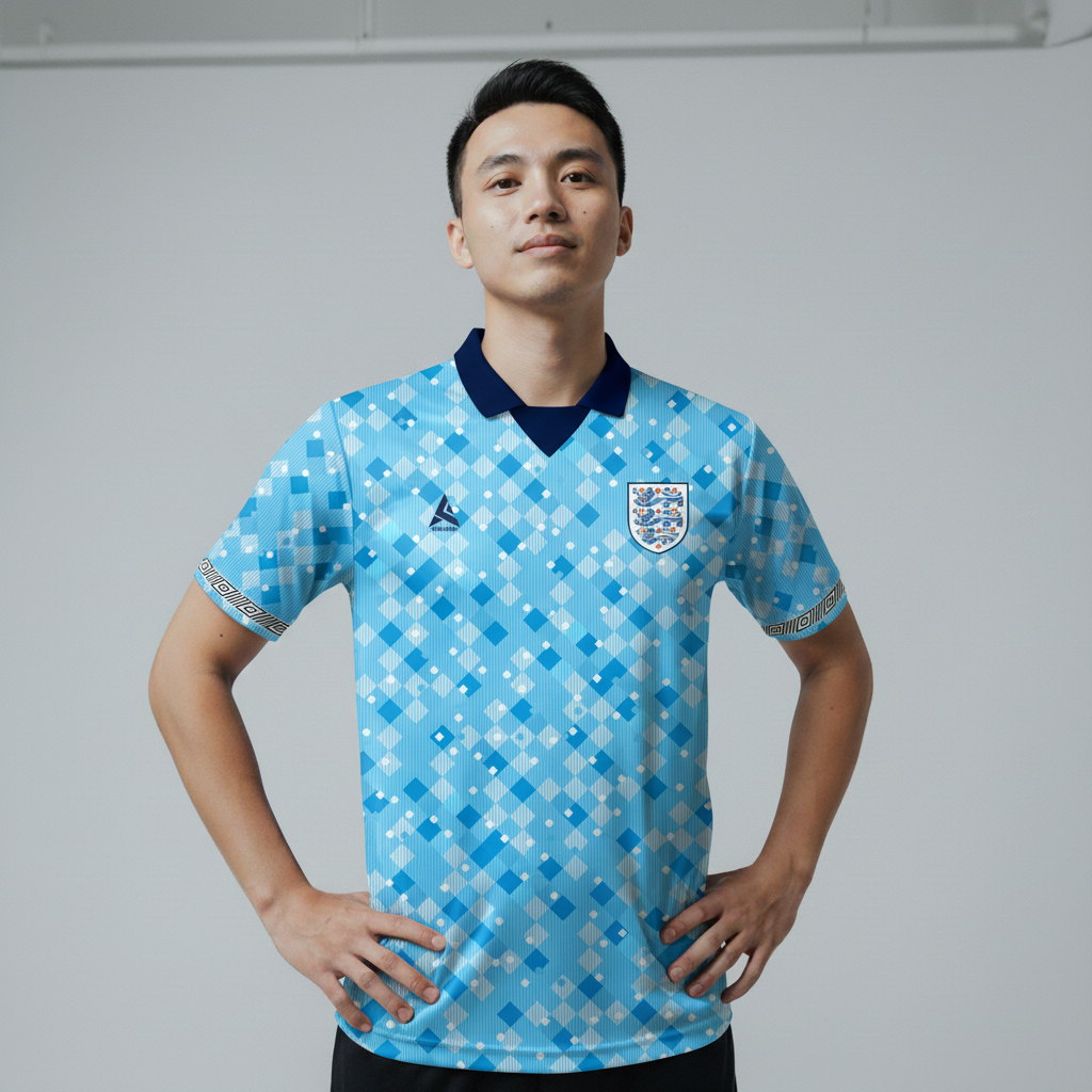ATHLETIC SPORTWEAR - Jersey Bola Fantasy England Third 1990-1992 Fullprinting Casual - Atasan