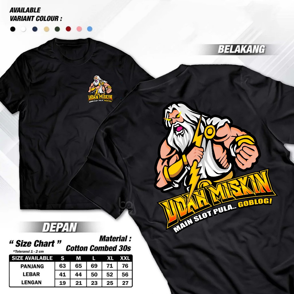 Kaos KORBAN SLOT - Baju Kata Kata - Kaos Zeus Slot - T-Shirt Viral Combed 24s Pria Unisex Lembut Nya