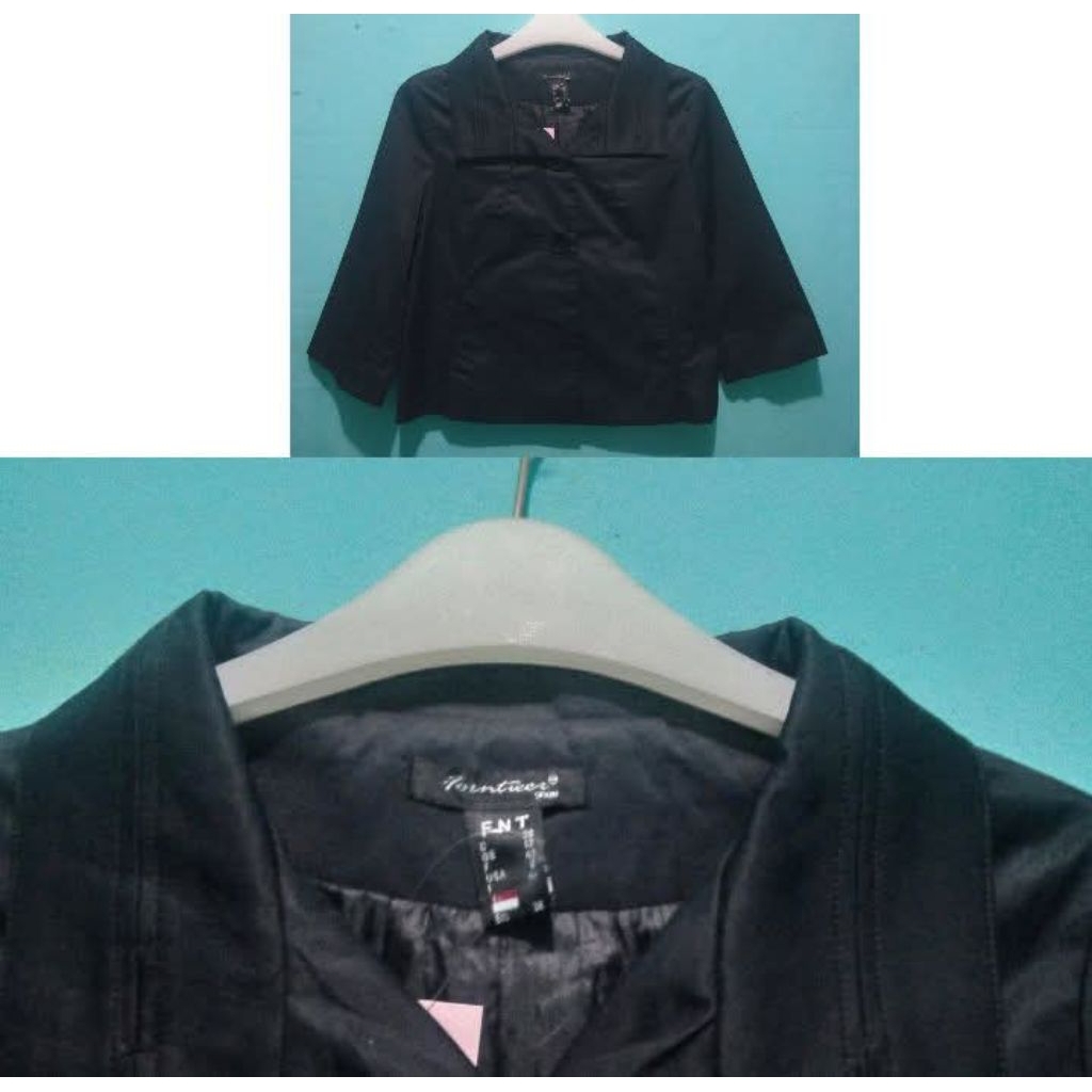 Blazer hitam crop