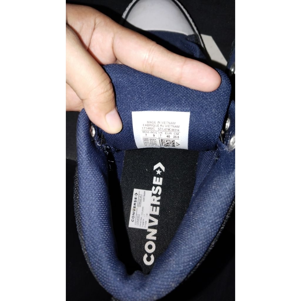 Sepatu Converse Chuck Taylor All Star Street Hybrid Texture Mid Midnight Navy