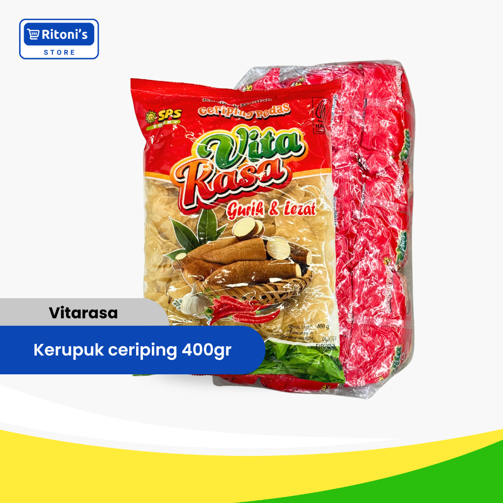 Vitarasa Kerupuk Ceriping Pedas 400gr (1 Bal/12 Pcs)