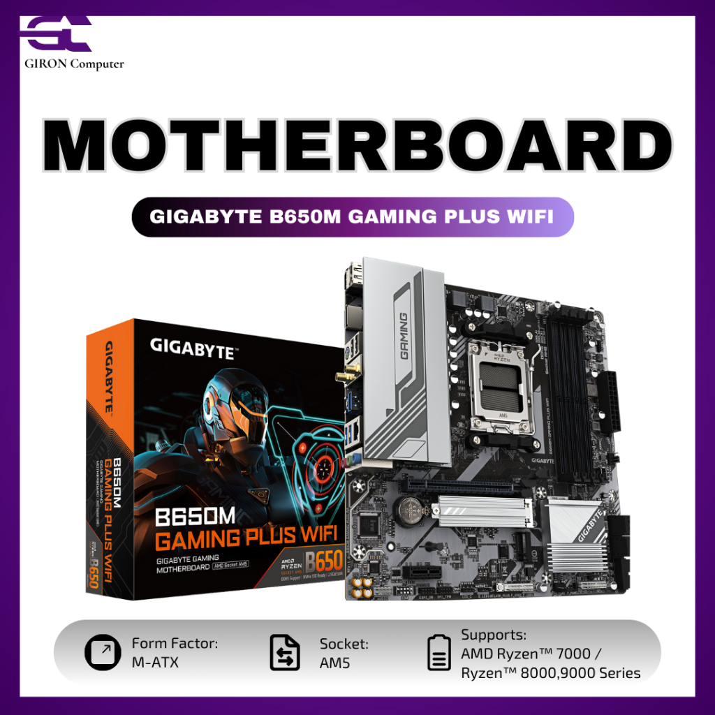 GIGABYTE B650M GAMING PLUS WIFI (Socket AM5, B650)