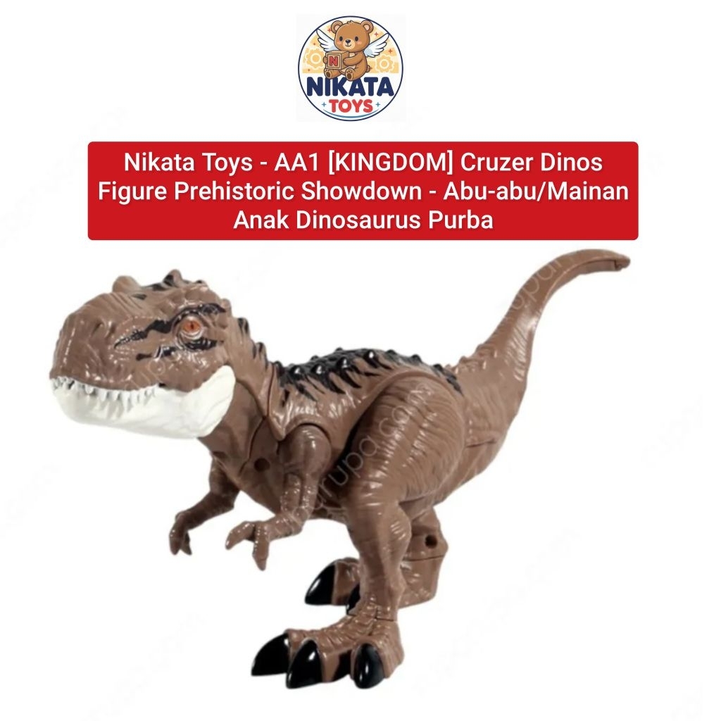 Nikata Toys - AA1 [KINGDOM] Cruzer Dinos Figure Prehistoric Showdown - Abu-abu/Mainan Anak Dinosauru