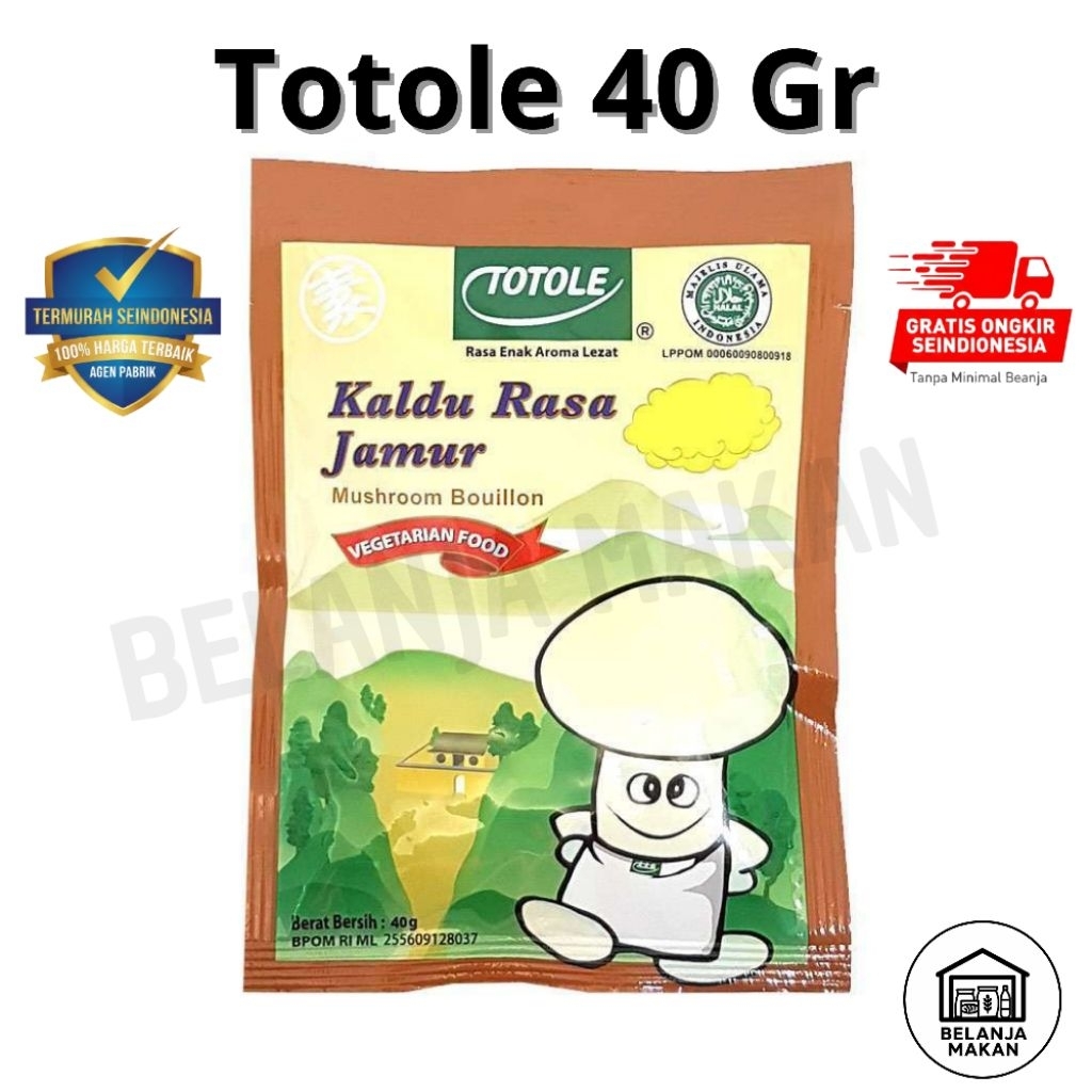 Totole Kaldu Jamur 40 gr g gram. Halal Termurah Harga Grosir Agen Pabrik